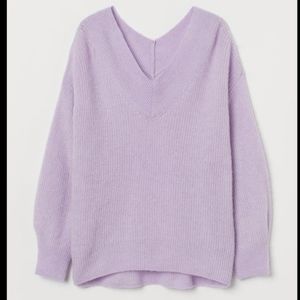 Joe Fresh Lilac Purple V Neck Knit Sweater